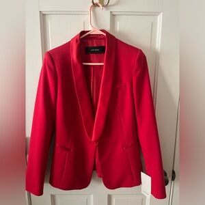 Zara red tuxedo style jacket/blazer new with tags. Size 6 or M